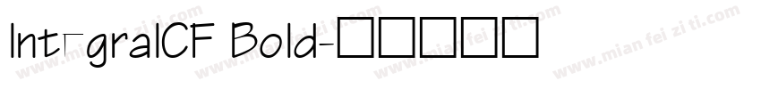 lntegralCF Bold字体转换